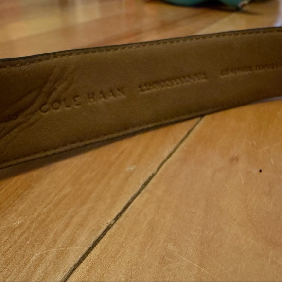 Cole Haan Black Leather Belt with Silver Buckle - Picture 8 of 8